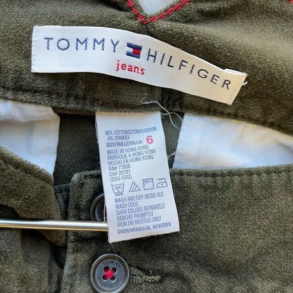 Tommy Hilfiger Green Velvet Wide Leg Crop Pant - Women’s 6 - Picture 8 of 9